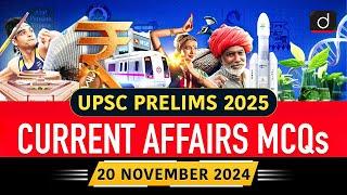 Current Affairs MCQs –20th November 2024 | GoG | ASER | UPSC Current Affairs | Drishti IAS English