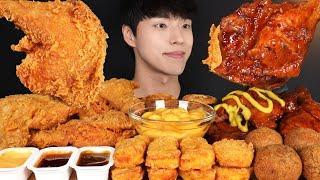 ASMR MUKBANG BEST FRIED CHICKEN & BBQ CHICKEN & CHICKEN NUGGETS & ONION RINGS EATING SOUNDS