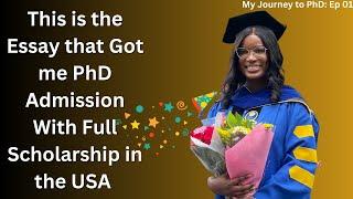 Reading my Statement of Purpose that Got Me PhD Admission with Scholarship | My Journey to PhD Ep 01