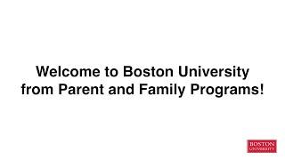 Welcome to Boston University Parent and Family Programs!