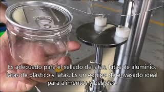 Máquina semiautomática de sellado de latas de plástico PET,fabricación de equipos selladores de tapa