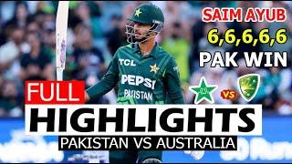 PAKISTAN VS AUSTRALIA 3RD ODI MATCH FULL HIGHLIGHTS 2024 | PAK VS AUS