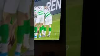 Celtic fan taking a tumble