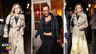 Bella Hadid Slays in Paris with Gigi!  | Fashion Week Glamour 