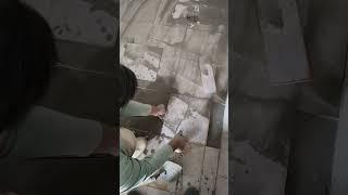 washroom tile floor fitting tiles size 12x12 short video