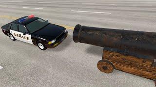 Cars VS Cannons - BeamNG Drive