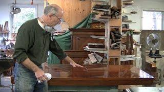 Repairing Veneer on a Midcentury Tabletop - Thomas Johnson Antique Furniture Restoration