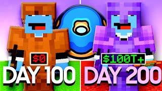 I Survived 200 Days on Donut SMP and became MEGA RICH!!