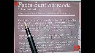 Pacta Sunt Servanda, general principle in international law #internationallaw #englishreading