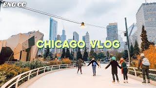 Winter Wonderland in Chicago | Ice skating at Maggie Daley Park | Calm Vlog | Korean Wife Cooking