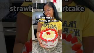 Watch me make a super easy strawberry shortcake #recipe #easyrecipe #strawberryshortcake