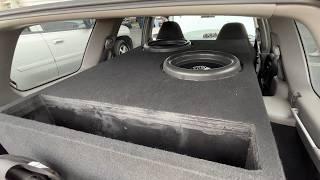 2 18" SUBWOOFERS TEAR UP THIS HATCHBACK!