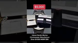 For sale: Ulysse Nardin Marine Chronometer Manufacture Diver $11300 MSRP $5K