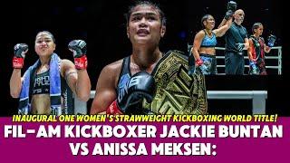 Fil-Am Jackie Buntan Defeats Anissa Meksen to Claim ONE Women's Strawweight Title at ONE 169!