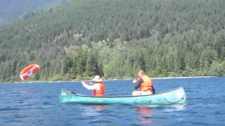 Hicks lake kite sailing canoe