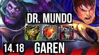 DR. MUNDO vs GAREN (TOP) | Penta, 6k comeback, Dominating | EUW Master | 14.18