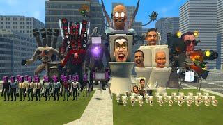 HOT NEW TV MAN AND ALL CAMERAMAN AND SPEAKERMAN BOSSES VS ALL SKIBIDI TOILETS BOSS Garry's Mod!