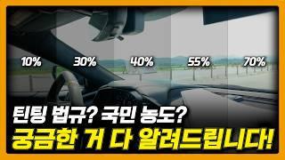 차량 썬팅 농도에 관한 법률, 어차피 단속 안 하는데 왜 있냐고요?｜틴팅 농도에 관한 이야기