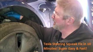 Tesla Front End Steering Squeak, How to Fix it in about 10 minutes, Quick & Easy!