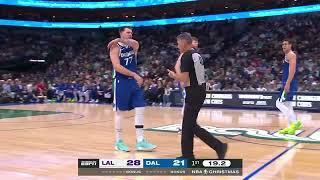 Luka Doncic hit Austin Reeves and got angry at the Ref after this moments vs Lakers