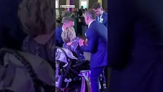 Mom gets up from her wheelchair to dance with son at his wedding ️️