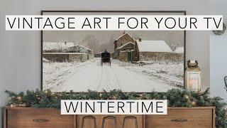 Wintertime Art Slideshow | Turn Your TV Into Art | 1Hr 4k HD Vintage Paintings