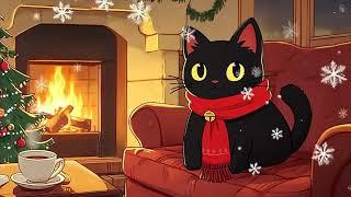 Christmas nights with fireplace Lofi Hip Hop | Calming Music - beats to relax / study / chill out