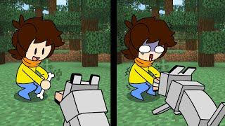 Taming a Dog in Minecraft (GONE WRONG) #shorts