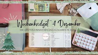 Wochenbudget 4 Dezember Die letzten Einnahmen und Ausgaben in 2024