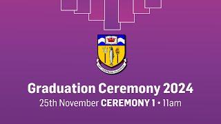 City of Glasgow Winter Graduations November 2024 - Ceremony 1 (11am)