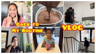 Back to My Routine/Lunch Box Prep #1st snow#My Winter skin care #Cake Baking #teluguvlogs