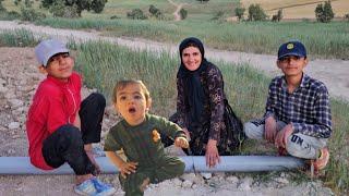 How did a nomadic mother build a bathhouse in the heart of a mountain?