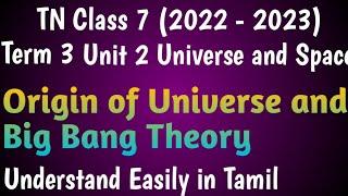 Origin of Universe and Big Bang Theory| Class 7 Science Term 3 Unit 2 Universe and Space