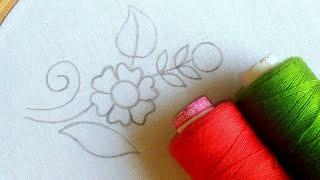 Hand embroidery all over simple & easy design stitch for dress,Beginners dress all over embroidery