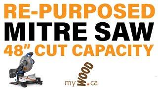 Cut a full sheet of plywood with a Mitre Saw!