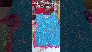 Stylish Reyon Cotton Crop Top XL |only ₹250 | B#fashion#kurti #croptop#deepacollections#shortvideo