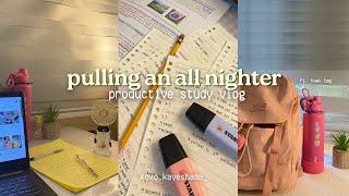 STUDY VLOG ️ | pulling an all nighter, finishing backlogs, procrastinate & study w me, ft. hawk bag