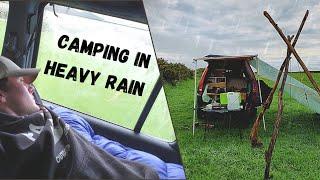 Car Camping in the Rain and Wind