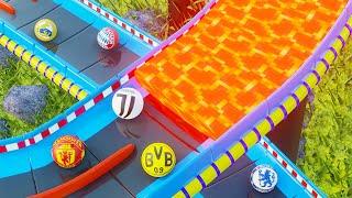 Marble Race Escape from the Lava - 16 Best Football Clubs