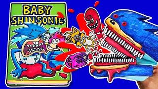 Making The Sonic Tapes DIY SHIN SONIC Game Book（Shin Sonic Squishy )  소닉 테이프 게임책 만들기