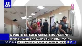 ¡A punto de caerse! El cielo falso del Hospital Escuela de Tegucigalpa