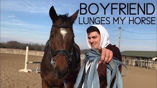 MY BOYFRIEND ATTEMPTS TO LUNGE MY HORSE