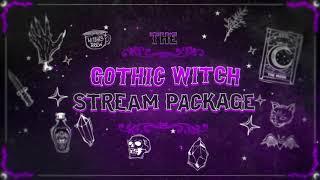 Gothic Witch Twitch Stream Package | Animated Stream Overlay