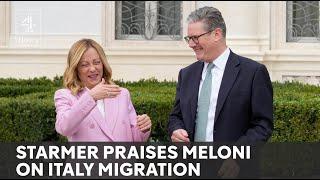 Starmer in Italy to talk migration policy with Meloni