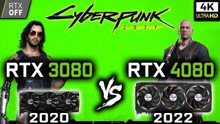 RTX 3080 vs RTX 4080 in Cyberpunk 2077 | 4K Benchmark