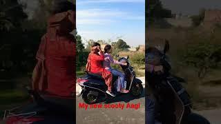 My new scooty come in house  full enjoy