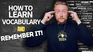 How to LEARN and REMEMBER English Vocabulary (THE SIMPLE WAY)