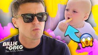 BABY MARGOT STEALS GREG'S FOOD!  | Billie and Greg: The Family Diaries