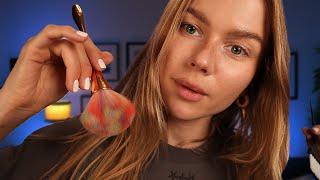 ASMR Brushing Your Face, Ears & Hair To Help You Sleep