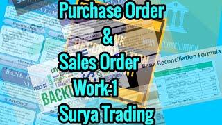 Purchase order & sales order Work -1 Surya Trading